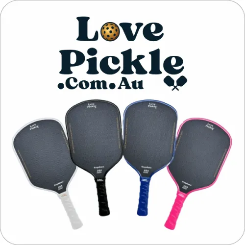 Love Pickle paddles made in Sydney, featuring their latest Australian pickleball paddle designs.