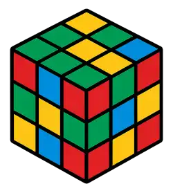 Rubik’s Cube icon representing Gonz, the tech-savvy, strategic thinker and intermediate pickleball player from Aussie Pickleball Bros.