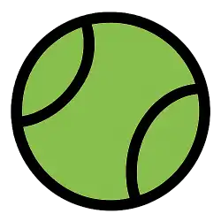 Tennis ball icon representing Josh, the expert player from Aussie Pickleball Bros with 30 years of racquet sports experience.