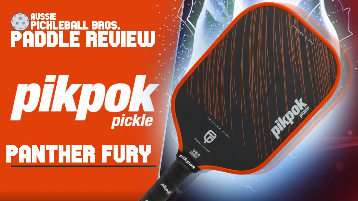 Panther Fury paddle with lightning effects showing off Panther Power, a high-performance carbon paddle from Pikpok Pickle