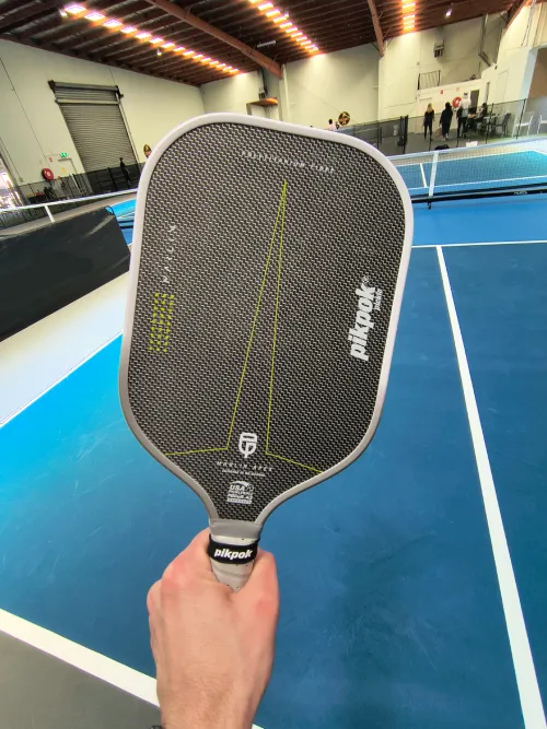 Marlin Apex pickleball paddle on court during review by Aussie Pickleball Bros in Melbourne, Australia