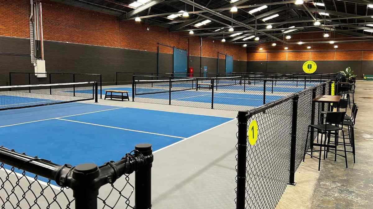 8 Indoor Pickleball Courts at Dink & Drive in Port Melbourne, Melbourne